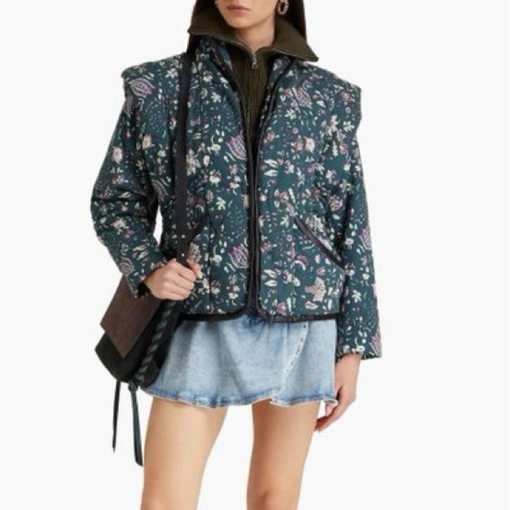 ISABEL MARANT Anissaya quilted floral-print cotton jacket